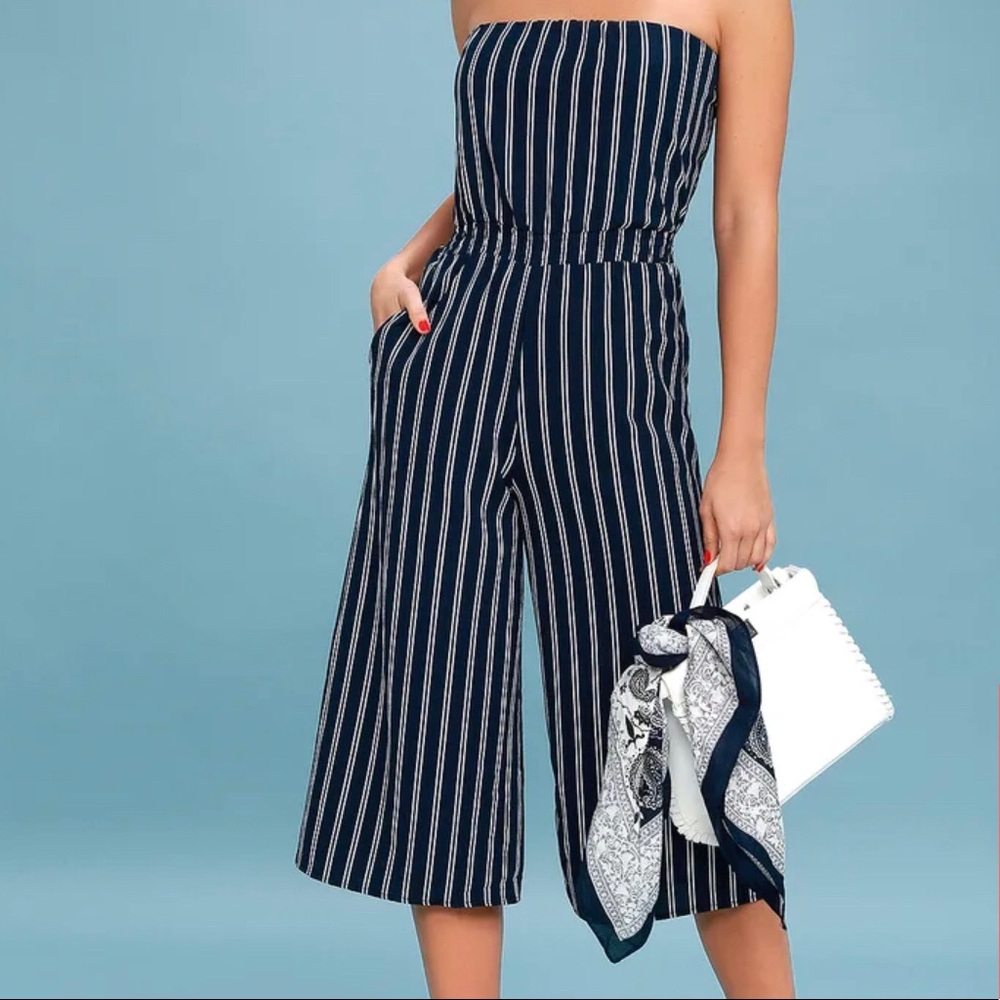 Lulus Strapless Midi Jumpsuit